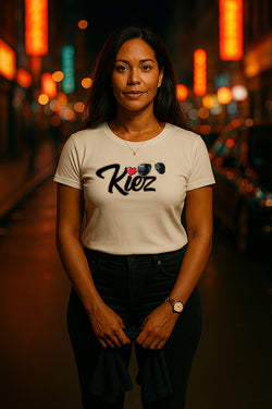 Kiez T-Shirt Damen weiß mit Kiez-Herz-Motiv – St. Pauli