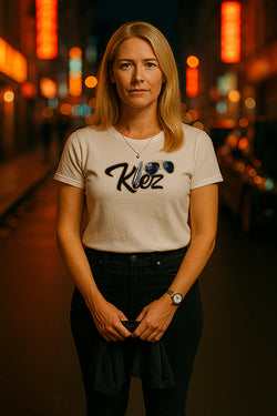 Kiez T-Shirt Damen weiß mit Bullet-Motiv – Kiez Hamburg