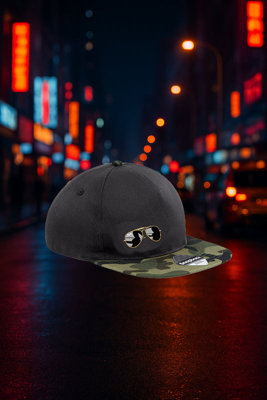 Camouflage Kiez Kappe mit Kalle-Brille-Motiv – Kiez Merchandise Hamburg