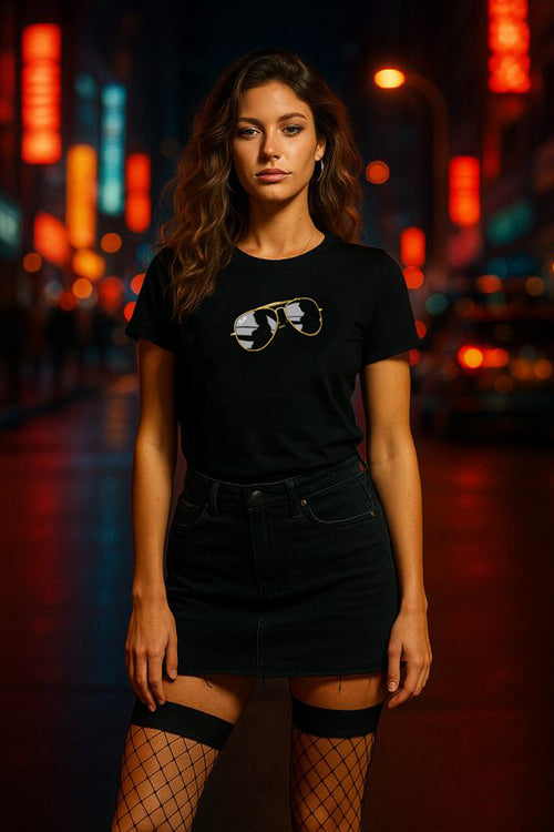 Kalle Shirt Damen schwarz mit Kiez-Kalle-Motiv – Kalle Schwensen