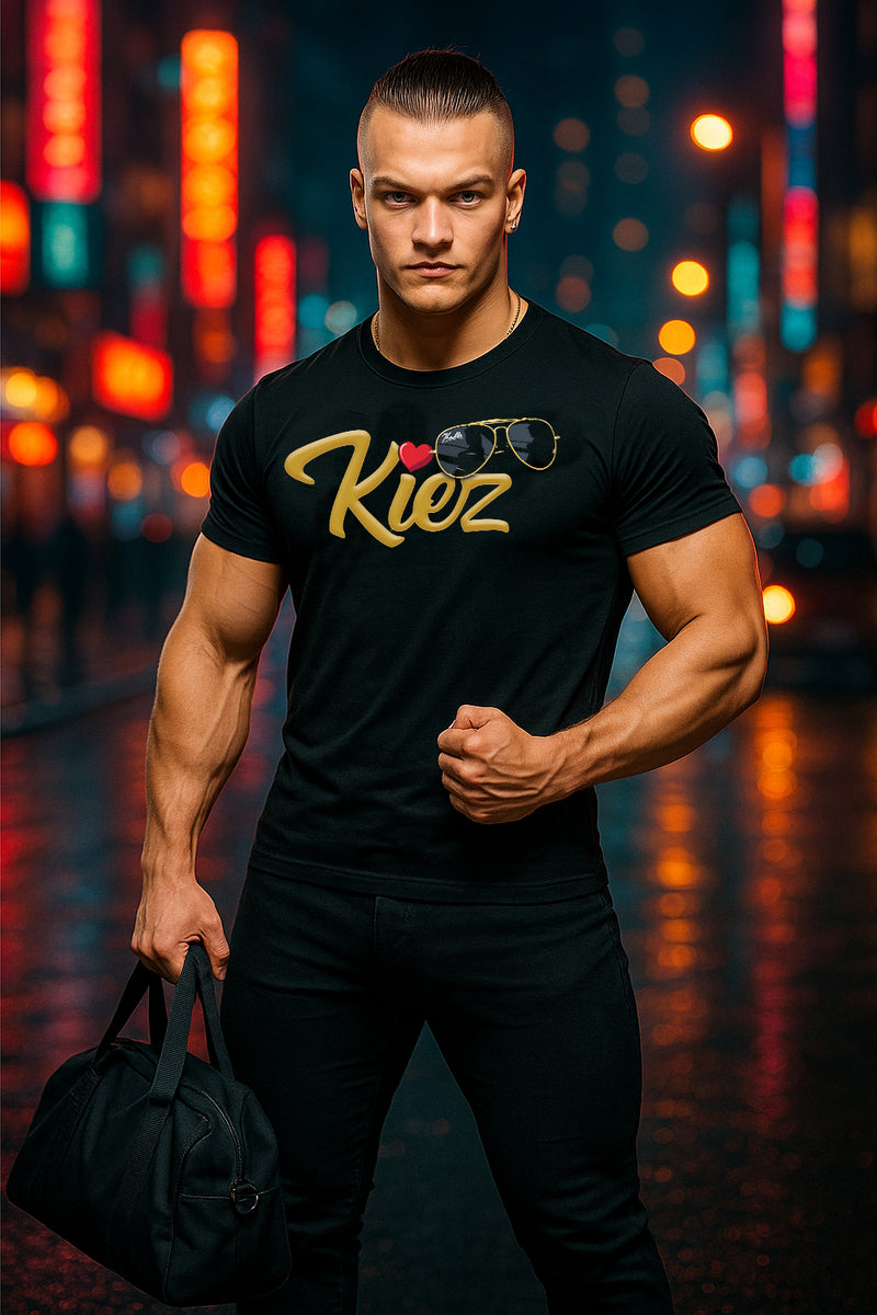 Kiez T-Shirt Herren mit Kiez-Herz-Motiv – Reeperbahn Hamburg