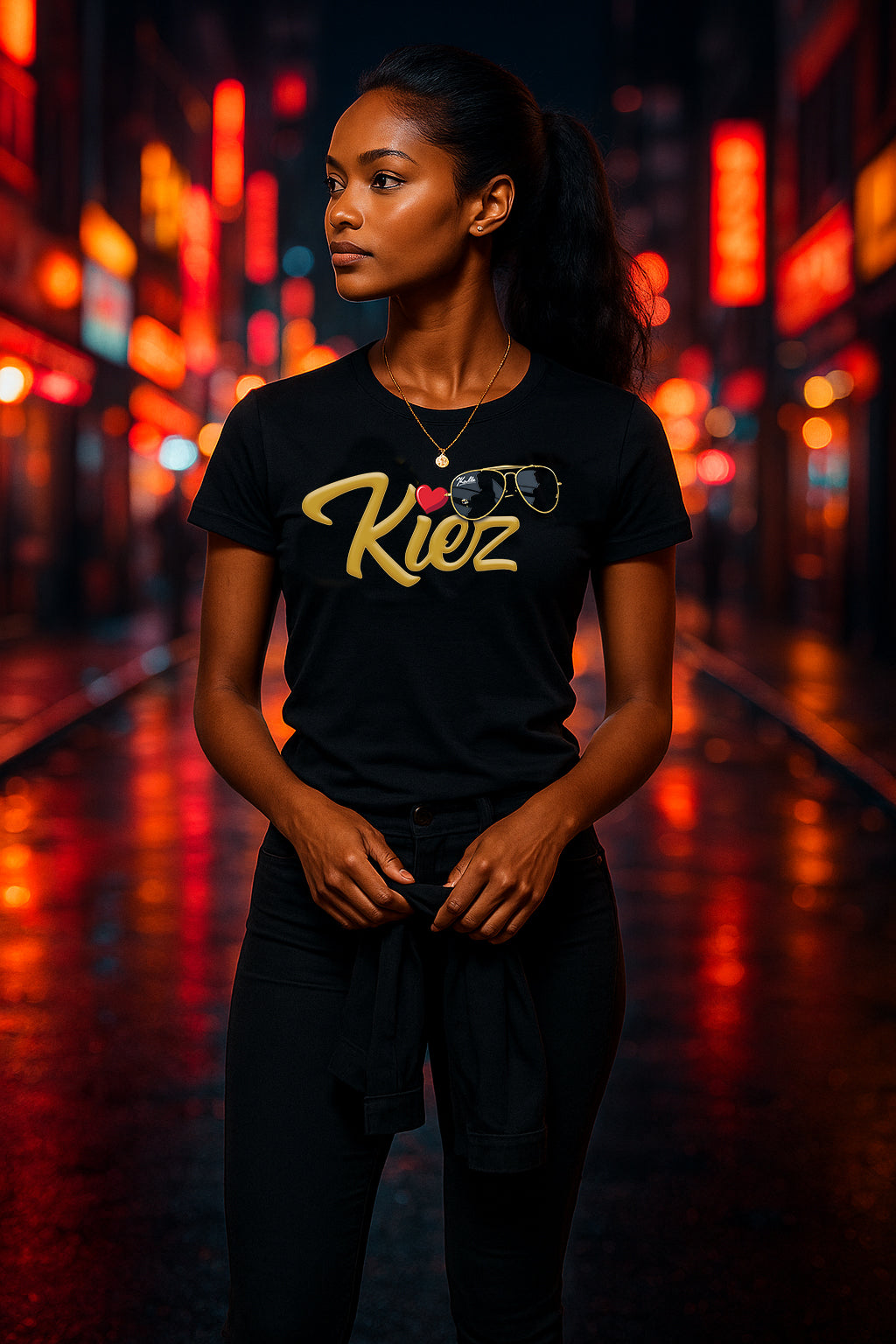 Kiez T-Shirt Damen mit Kiez-Herz-Motiv – Kiez Hamburg