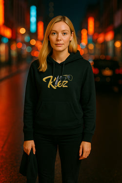 Kiez Hoodie Damen schwarz mit Bullet-Motiv – Ladies Edition St. Pauli